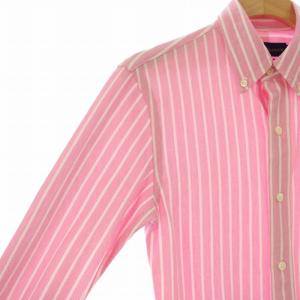 RALPH LAUREN ボタンダウンシャツ ストライプ 長袖 XS ピンク /DK