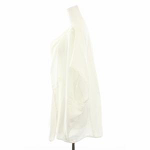 yori ビッグリネンブレンドフリルジレベスト 前開き 麻 リネン混 38 白 ホワイト YR2025-050SM