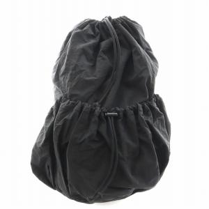 ナイロンギャザーバッグ リュックサック 斜めがけ 黒 ブラック /AN10