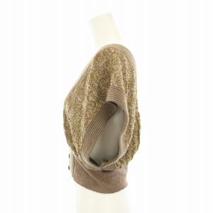 TODAYFUL 21SS レースニットビスチェ Lace Knit Bustier ベスト 前開き ラメ F 茶 ブラウン