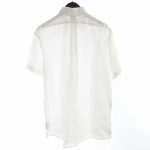 Brooks Brothers ボタンダウンシャツ カジュアル 麻 リネン 長袖 M 白 ホワイト /RO