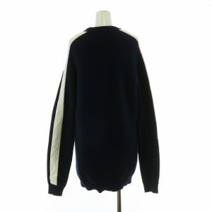 LACOSTE ニット セーター 長袖 プルオーバー M ネイビー ホワイト AH8578 /NQ