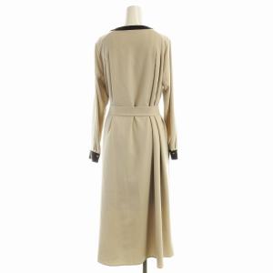 ROSSO ワンピース ロング バンドカラー 長袖 ウエストリボン F ベージュ RA27-26K703 /EE