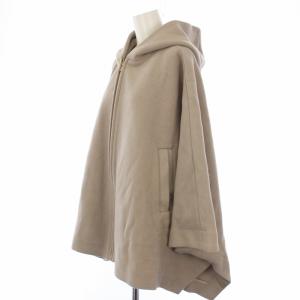 ANAYI 21AW 圧縮ウールフードポンチョ 36 ベージュ 102127-17-240-11-360 /TK
