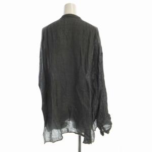 Framework シャツ ブラウス 麻 リネン混 シアー シースルー 長袖 グレー 21-051-220-3000-2-0