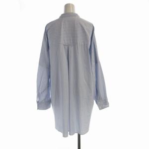 JOURNAL STANDARD LUXE CO/PEニュアンスシャツ ブラウス ストライプ ビックシルエット 長袖 青 ブルー 白 ホワイト 21-050-440-0070-3-0