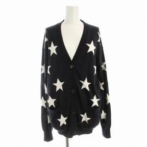 カーディガン ニット 星柄 長袖 F 紺 ネイビー 0209-110-221 /EE