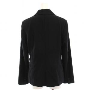 NATURAL BEAUTY BASIC スーツ セットアップ 上下 ストライプ テーラードジャケット パンツ ウール L M 黒 /YM