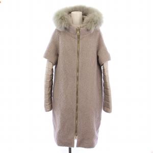 切り替えダウンコート ラビットファー 42 グレー CA0323D-33226