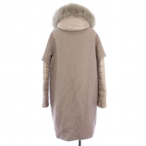 HERNO 切り替えダウンコート ラビットファー 42 グレー CA0323D-33226