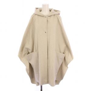 ウールフーデッドポンチョコート ロング 38 グレー YR2025-087AW-2 /BM