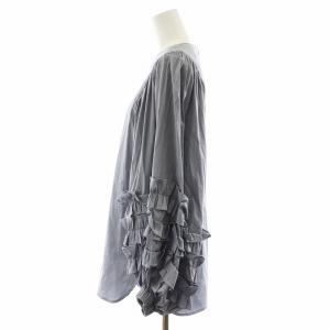 yori サークルフリルスリーブブラウス シャツ 長袖 F 青 ブルー YR21-23007SP /AN40