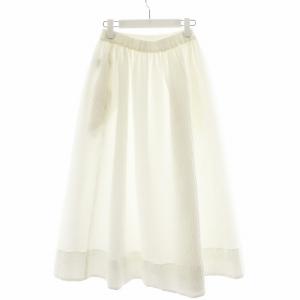 yori フクレジャガードスカート フレアスカート ロング丈 38 白 ホワイト YR2223-087SM /AN43