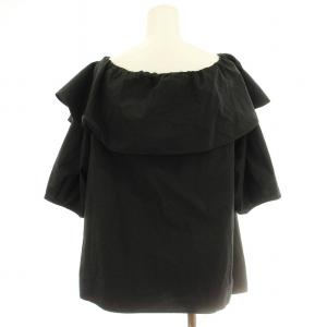 martinique 23AW ラッフルブラウス A0331FB435 半袖 シャツ フリル F 黒 ブラック /G
