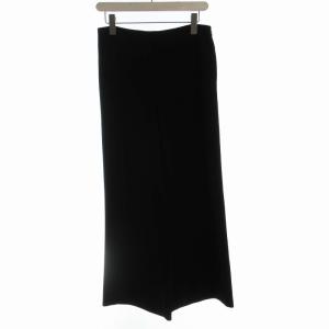 CLASSIC CREPE CLEAN CROPPANT ワイドパンツ フルレングス 2 黒 ブラック