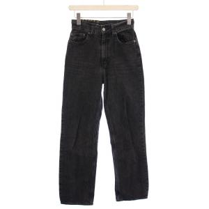High Waist Denim Pant ハイウエストデニムパンツ ジーンズ ジップフライ W23 黒
