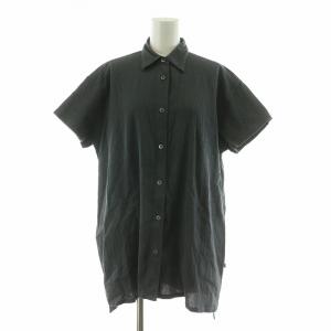 坂尾織物 シャツ ブラウス 半袖 グレー /NQ