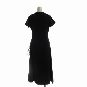 Theory NEW RUBRIC JILAENA ワンピース マキシ ロング 半袖 S 黒 ブラック 01-7105034-050-902