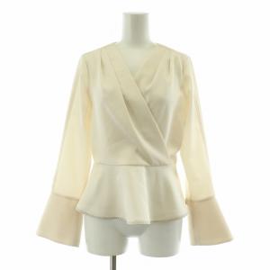カシュクールペプラムブラウス シャツ 長袖 38 アイボリー CWFB194042 /NQ