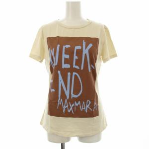 Tシャツ カットソー 半袖 ロゴ ベージュ /OR