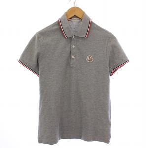 ポロシャツ 半袖 レギュラーカラー ロゴ 刺繍 ワンポイント 鹿の子 S グレー /BB