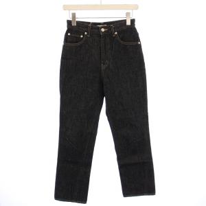 SECRET DENIM PANTS シークレットデニムパンツ ジーンズ ジップフライ ロゴパッチ レザー