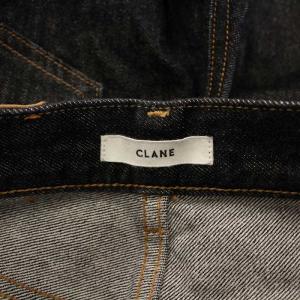CLANE SECRET DENIM PANTS シークレットデニムパンツ ジーンズ ジップフライ ロゴパッチ レザー