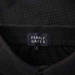 PEARLY GATES ゴルフウェア スヌーピー ポロシャツ 半袖 レギュラーカラー ロゴ 刺繍 ストレッチ 4 黒 ブラック