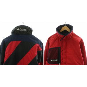Columbia 中綿ジャケット リバーシブル アウター ジップアップ ヴィンテージ M ブラック レッド SPORT F7