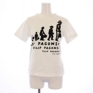 AD2022 23SS リボン装飾Tシャツ 白 AD2022 23SS リボン ディテール Tシャツ 半袖 カットソー M