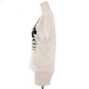 BLACK COMME des GARCONS Tシャツ カットソー 半袖 クルーネック プリント XS 白 /BM