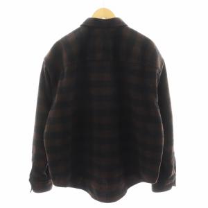 BALENCIAGA 17SS フランネルシャツ チェック柄 ウール 42 ブラウン 459599