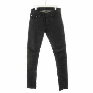 16SS デニムパンツ ボタンフライ コーティング加工 29 ブラック 410026