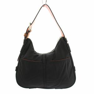 DIESEL ワンショルダーバッグ ハンドバッグ ナイロン レザー 黒 ブラック 茶 ブラウン /YT D