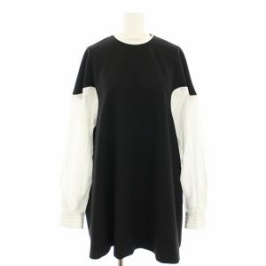 22AW ダブルクロスコンビプルオーバーシャツ COMBI PULLOVER カットソー 長袖 ストライプ柄