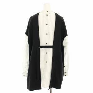 ENFOLD 22AW ダブルクロスコンビプルオーバーシャツ COMBI PULLOVER カットソー 長袖 ストライプ柄