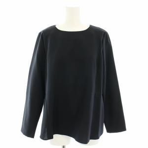 MICA&DEAL バックプリーツセットアップ 上下 カットソー ブラウス 長袖 イージーパンツ テーパードパンツ 38 紺