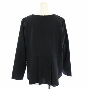 MICA&DEAL バックプリーツセットアップ 上下 カットソー ブラウス 長袖 イージーパンツ テーパードパンツ 38 紺