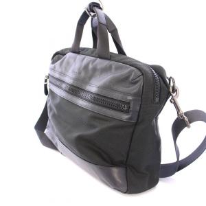 COACH 2WAY ビジネスバッグ ブリーフケース 書類かばん ハンドバッグ ショルダーバッグ ナイロン ロゴ 黒