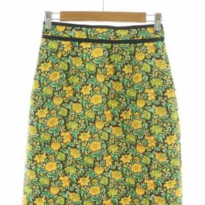 TOMORROWLAND タグ付き ソレイアード SOULEIADO 23AW フラワープリントタイトスカート ロング 34 イエロー