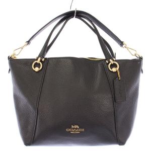 ケイシー サッチェル ワンショルダーバッグ ハンドバッグ レザー ロゴ 黒 ブラック C6229 /BB