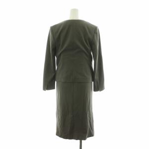 自由区 セットアップ WASHABLEPONTE シフトワンピース ボレロジャケット 32 カーキ OPWMNA0302