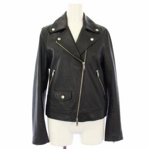 ダブルレザージャケット ライダース ラムレザー 羊革 アウター 2 黒 507352003 /TK