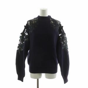 エンブロイダリーハイネックニットプルオーバー F パープル FWNT221083  /NQ