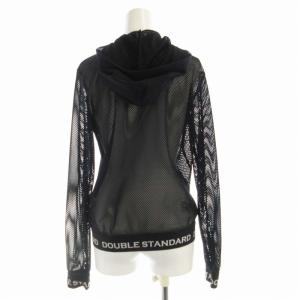 DOUBLE STANDARD CLOTHING ジップアップパーカー メッシュ フーディー 36 黒 ブラック 2508-020-183 /RO