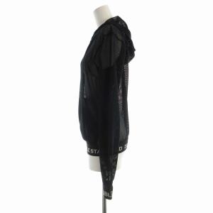 DOUBLE STANDARD CLOTHING ジップアップパーカー メッシュ フーディー 36 黒 ブラック 2508-020-183 /RO