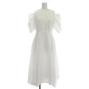 オフショルワンピース CWF0212036 半袖 ロング ワンピース 36 白 ホワイト /G