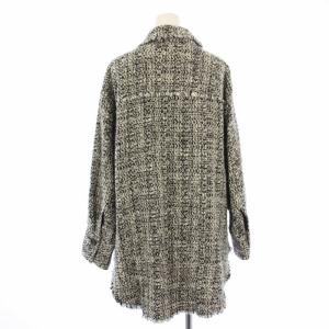 Spick&Span セットアップ 上下 ロービングウールツイードブルゾン スカート ミニ 36 白 黒 /TK