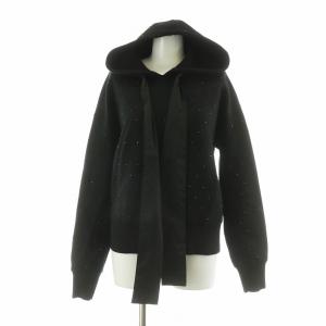 プルオーバーパーカー ラインストーン 長袖 36 ブラック 0208-300-203 /NQ