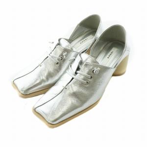 UND 2WAY SQUARE LOAFERS ローファー スクエアトゥ レースアップ レザー S 24.5cm